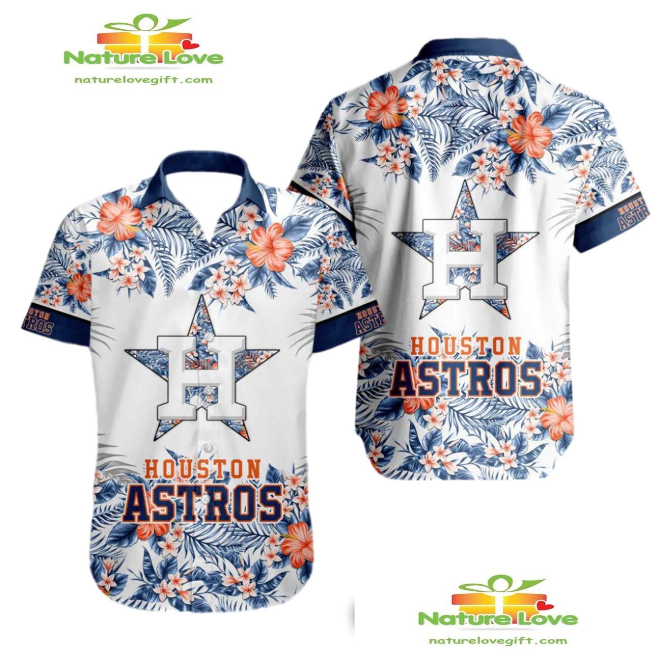 Houston Astros Tropical Flower Hawaiian for Men and - Adult & Kids T-Shirts, Sweatshirts & Hoodies apparel design preview 1