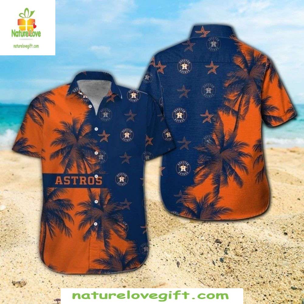 Houston Astros Hawaiian Starry Night Palm Tree Aloha - Adult & Kids T-Shirts, Sweatshirts & Hoodies apparel design preview 1