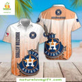 Houston Astros MLB Hawaiian with Team Badge Stylish - Adult & Kids T-Shirts, Sweatshirts & Hoodies apparel design preview 1