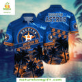 Houston Astros Hawaiian Sunset Palm Silhouettes - Adult & Kids T-Shirts, Sweatshirts & Hoodies apparel design preview 1