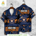 Houston Astros Hawaiian MLB Baseball Tropical Tiki - Adult & Kids T-Shirts, Sweatshirts & Hoodies apparel design preview 1