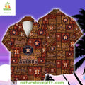Houston Astros Hawaiian Vintage Tribal Pattern MLB - Adult & Kids T-Shirts, Sweatshirts & Hoodies apparel design preview 1