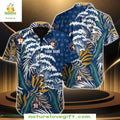 Houston Astros Hawaiian Royal Blue Gold Leaf MLB - Adult & Kids T-Shirts, Sweatshirts & Hoodies apparel design preview 1