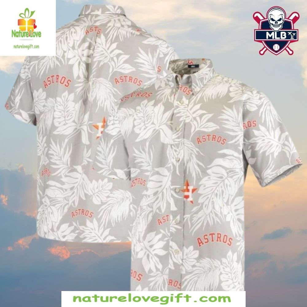 Houston Astros Hawaiian Tropical Palm Sunset Baseball - Adult & Kids T-Shirts, Sweatshirts & Hoodies apparel design preview 1