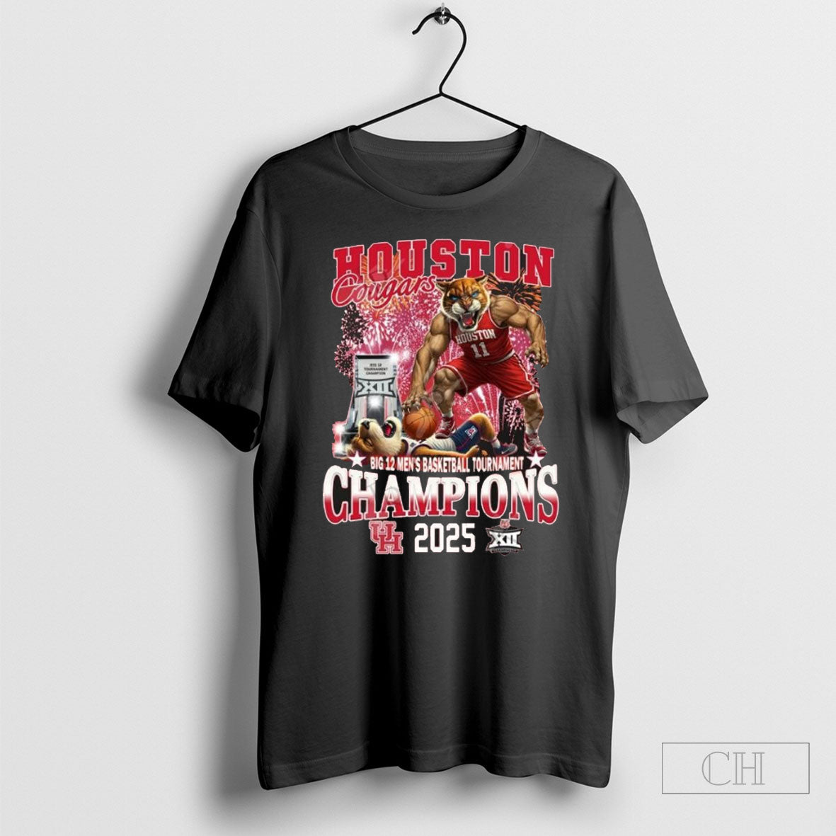 Houston Cougars Big 12 Mens Basketball Tournament - Adult & Kids T-Shirts, Sweatshirts & Hoodies apparel design preview 1