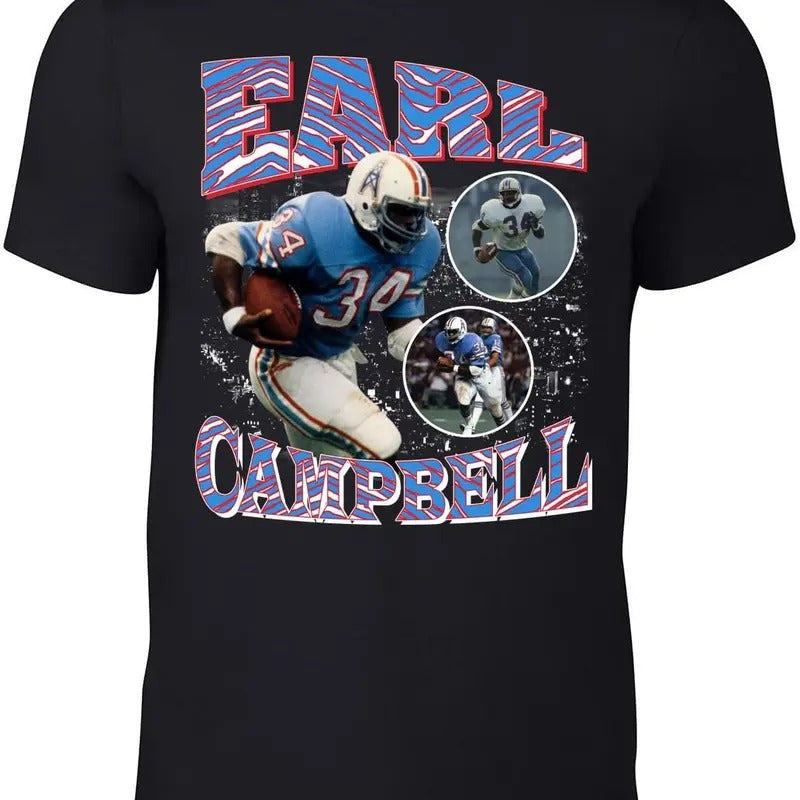 Houston Earl Campbell Bootleg - Adult & Kids T-Shirts, Sweatshirts & Hoodies apparel design preview 1