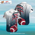 Houston Texans Aloha White Gradient With Football - Adult & Kids T-Shirts, Sweatshirts & Hoodies apparel design preview 1