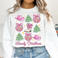 Howdy Pink Western Cowgirl Coquette Bow Merry - Adult & Kids T-Shirts, Sweatshirts & Hoodies apparel design preview 1