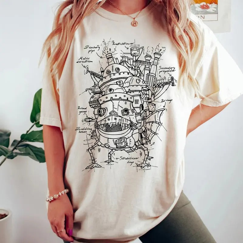 Howl'S Moving Castle Howl Sophie Anime Harajuku - Adult & Kids T-Shirts, Sweatshirts & Hoodies apparel design preview 1