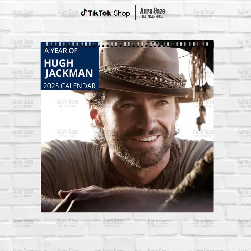 Hugh Jackman Wall Calendar 2025 Monthly Planner Her - Adult & Kids T-Shirts, Sweatshirts & Hoodies apparel design preview 1