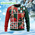 Humorous Trump Ugly Christmas Sweater - Holiday Gift product image