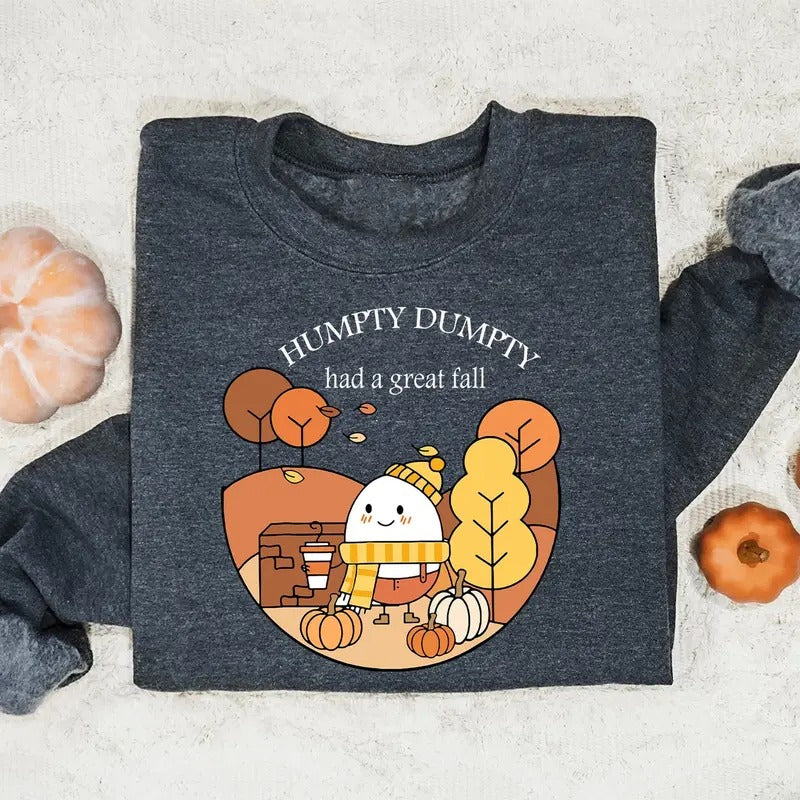 Humpty Dumpty Had Great Fall Cute - Adult & Kids T-Shirts, Sweatshirts & Hoodies apparel design preview 1