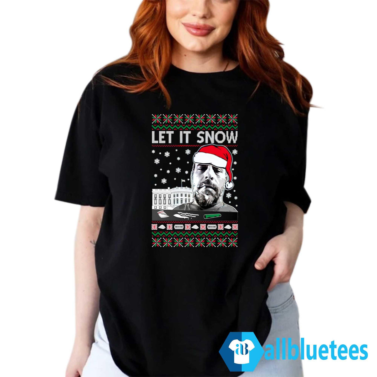 Hunter Biden Let It Snow Christmas Sweater - Holiday Gift product image 3
