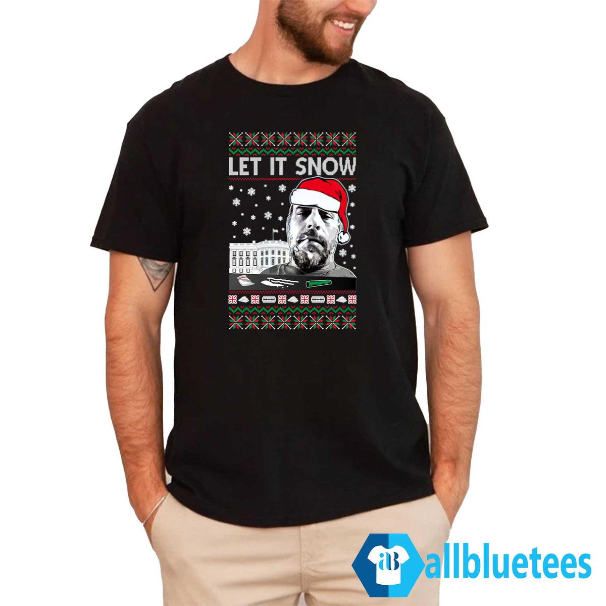 Hunter Biden Let It Snow Christmas Sweater - Holiday Gift product image 2