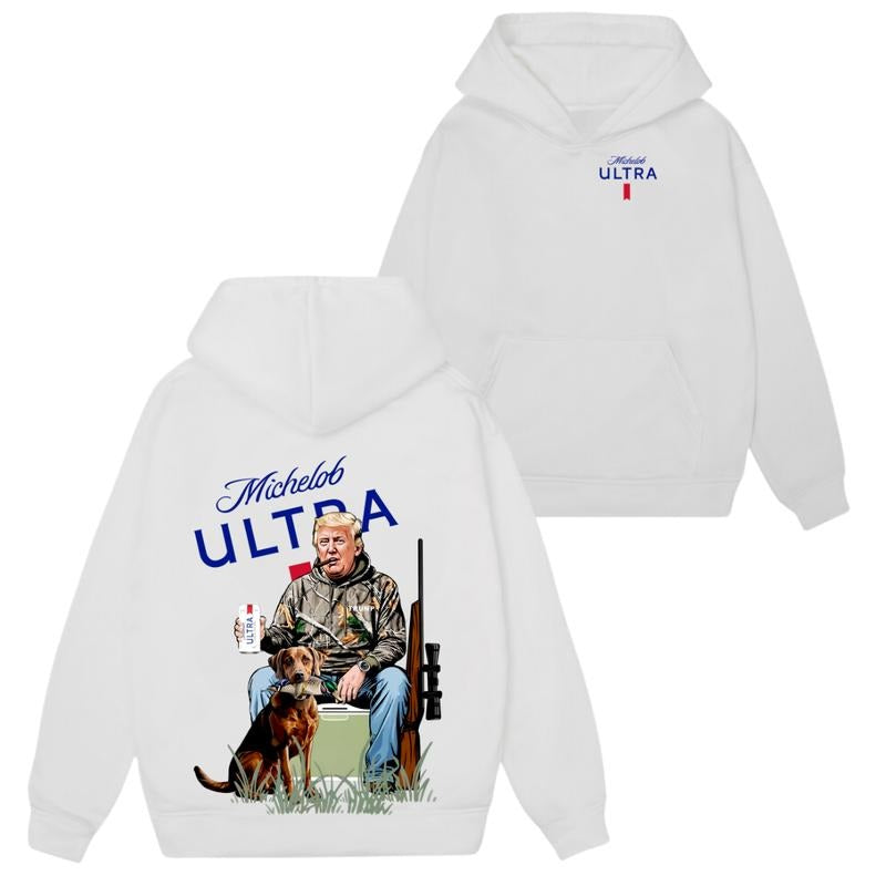 Hunter Trump Michelob Ultra Beer Camo Hunting Dog - Adult & Kids T-Shirts, Sweatshirts & Hoodies apparel design preview 1