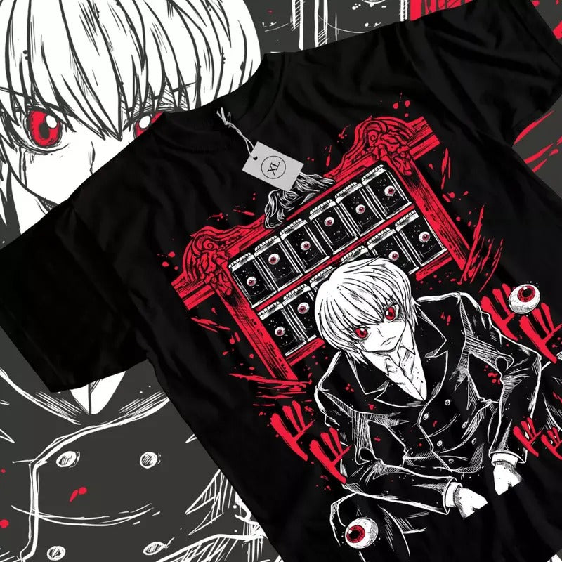 Hunter X Anime Kurapika Red Eyes Manga Lover Cotton - Adult & Kids T-Shirts, Sweatshirts & Hoodies apparel design preview 1