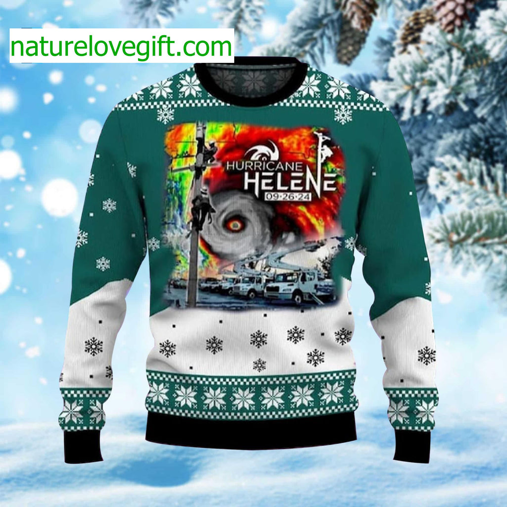 Hurricane Helena Ugly Christmas Sweater - Holiday Gift product image