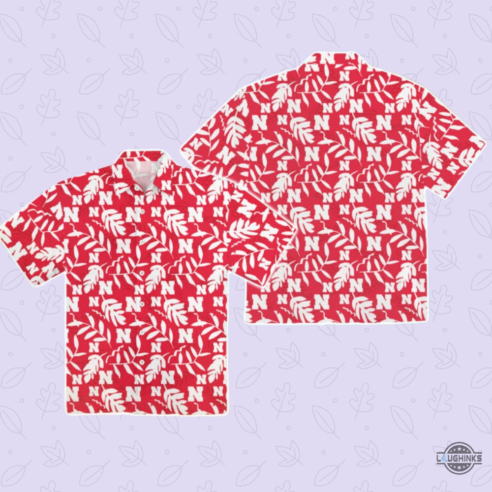 Husker Hawaiian And Shorts Nebrask Cornhusker - Adult & Kids T-Shirts, Sweatshirts & Hoodies apparel design preview 1