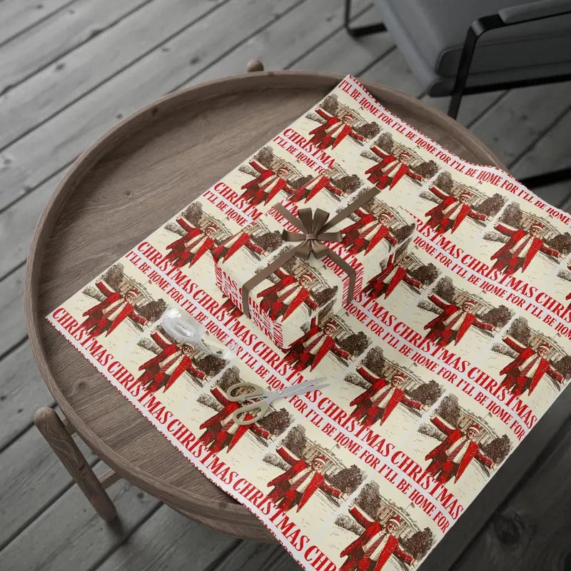 I''Ll Be Home Trump Wrapping Paper - Adult & Kids T-Shirts, Sweatshirts & Hoodies apparel design preview 1
