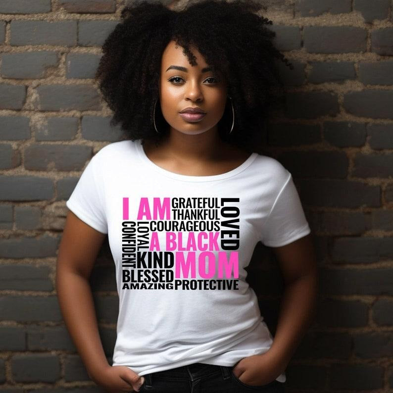 I Am Black Mom Mother Girl Magic BLM - Adult & Kids T-Shirts, Sweatshirts & Hoodies apparel design preview 1
