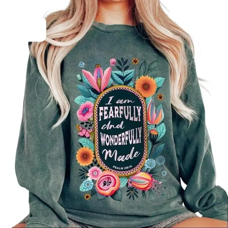 I Am Fearfully Wonderfully Made Psalms Christian - Adult & Kids T-Shirts, Sweatshirts & Hoodies apparel design preview 1