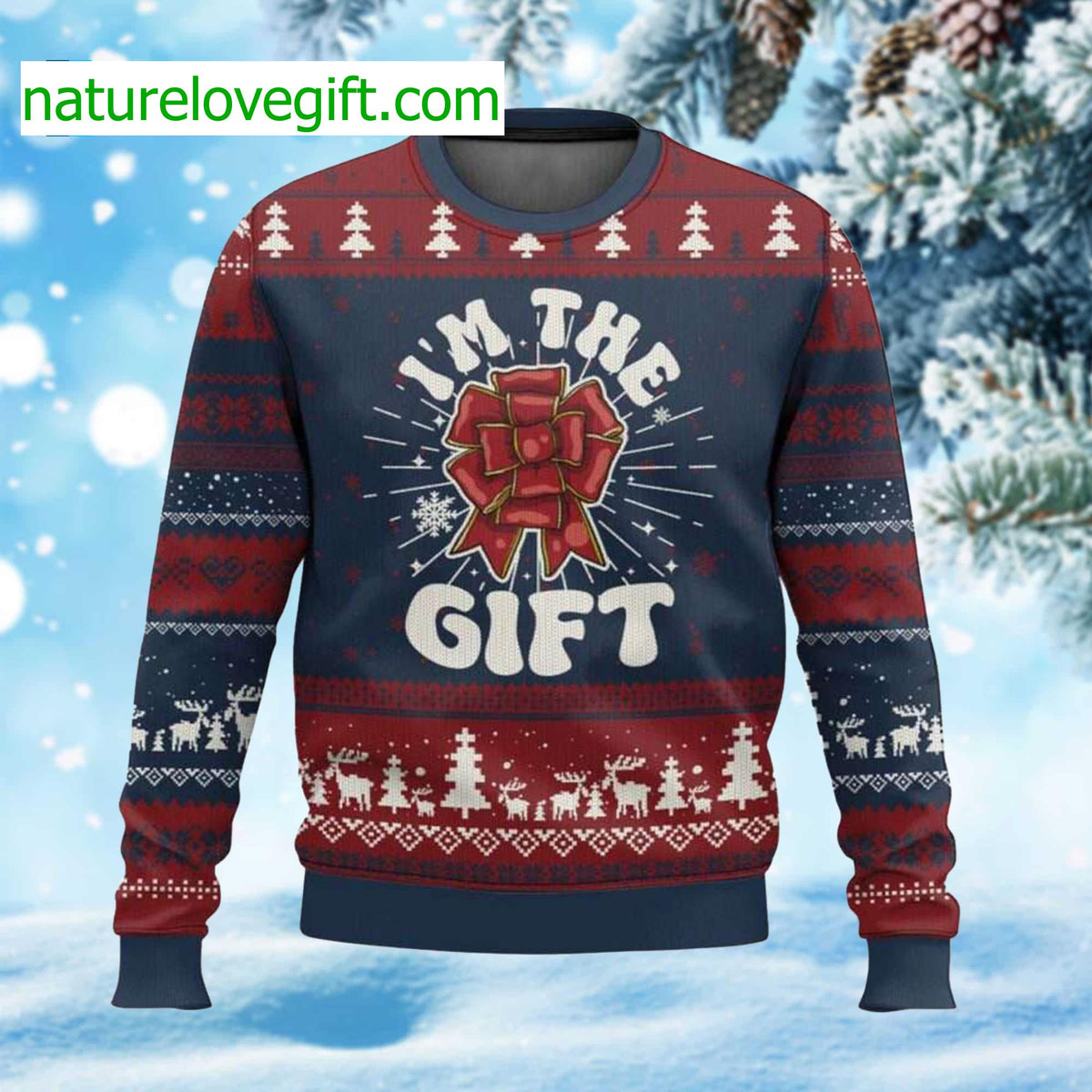 I Am The Gift Ugly Christmas Sweater - Holiday Gift product image