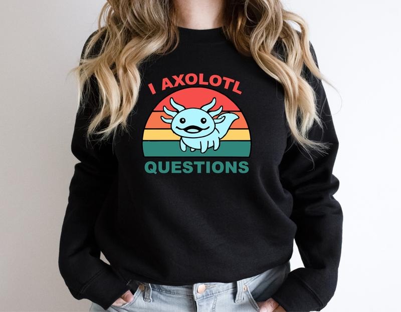 I Axolotl Question Funny Retro Lover Mexican - Adult & Kids T-Shirts, Sweatshirts & Hoodies apparel design preview 1