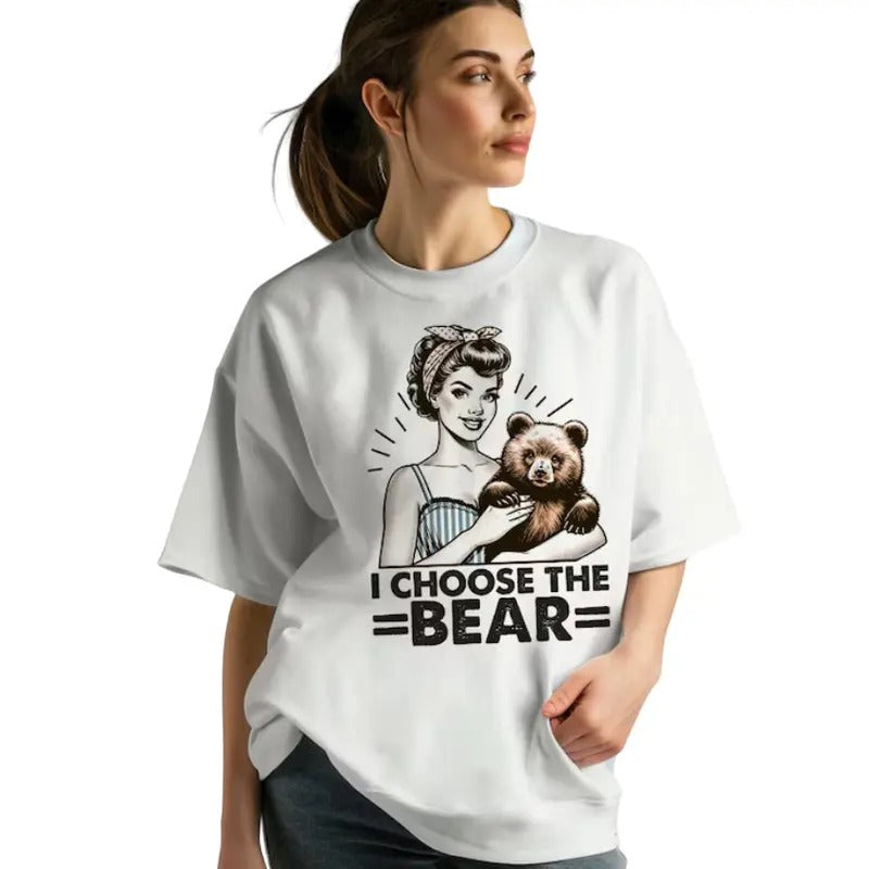 I Choose Bear Png Retro 90s Support Feminist Funny - Adult & Kids T-Shirts, Sweatshirts & Hoodies apparel design preview 1