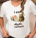 I Eat Cement Cat Cringey White Meme Funny - Adult & Kids T-Shirts, Sweatshirts & Hoodies apparel design preview 1