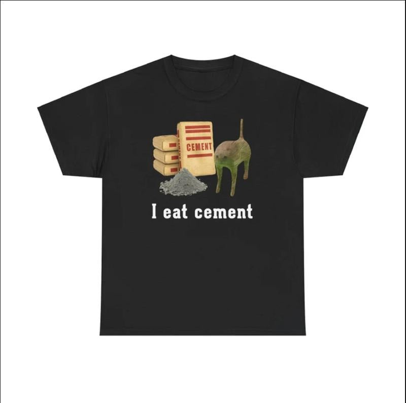 I Eat Cement Cat Meme Funny - Adult & Kids T-Shirts, Sweatshirts & Hoodies apparel design preview 1
