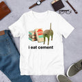 I Eat Cement Cursed Cat Funny Meme Ironic Lover Oddly - Adult & Kids T-Shirts, Sweatshirts & Hoodies apparel design preview 1