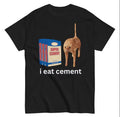 I Eat Cement Funny Sarcastic Offensive Random Cat - Adult & Kids T-Shirts, Sweatshirts & Hoodies apparel design preview 1