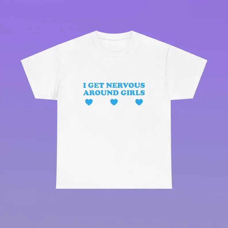 I Get Nervous Around Heavy Cotton Funny Sassy Edgy - Adult & Kids T-Shirts, Sweatshirts & Hoodies apparel design preview 1