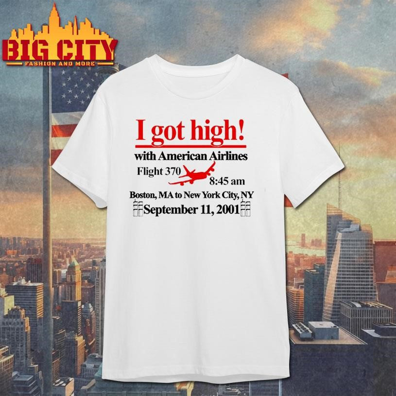 I Got High With American Airlines - Adult & Kids T-Shirts, Sweatshirts & Hoodies apparel design preview 1
