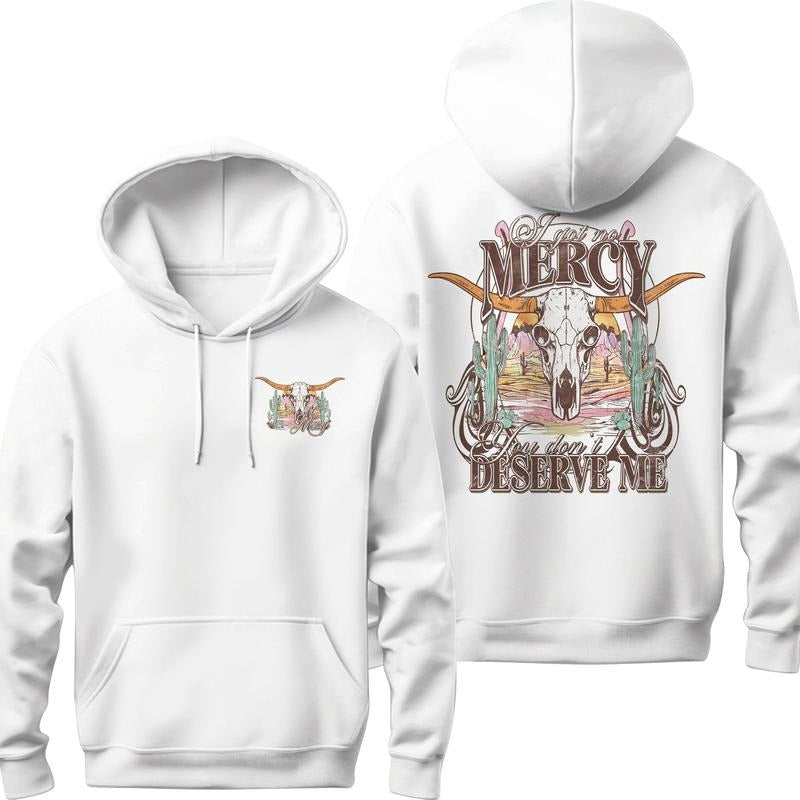 I Got No Mercy 2 Sides Cute Cowgirl Country Music - Adult & Kids T-Shirts, Sweatshirts & Hoodies apparel design preview 1