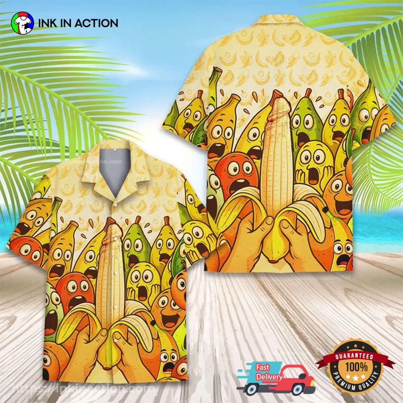 I Have A Big Banana Funny Sex Joke Hawaiian - Adult & Kids T-Shirts, Sweatshirts & Hoodies apparel design preview 1