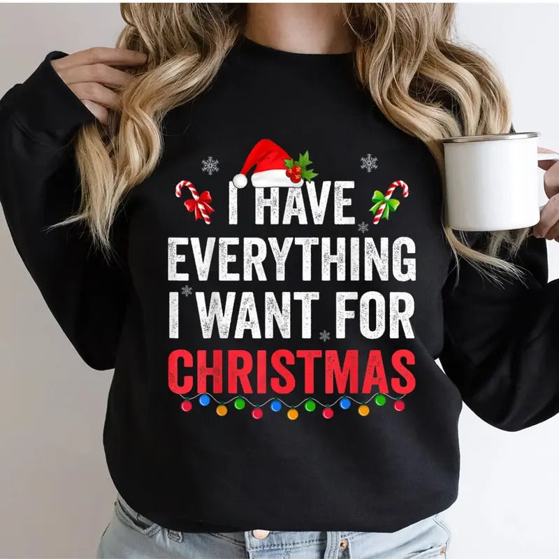 I Have Everything Want 2024 Casual Street Fleece - Adult & Kids T-Shirts, Sweatshirts & Hoodies apparel design preview 1