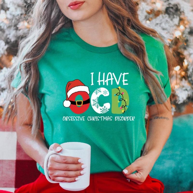 I Have OCD Obsessive Disorder Family X Mas Party - Adult & Kids T-Shirts, Sweatshirts & Hoodies apparel design preview 1