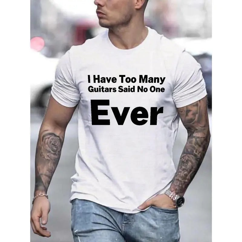 "I Have Too Many Guitars" Print Crew Neck Casual - Adult & Kids T-Shirts, Sweatshirts & Hoodies apparel design preview 1