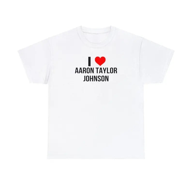 I Heart Aaron Taylor Johnson Celebrity Fan Pop - Adult & Kids T-Shirts, Sweatshirts & Hoodies apparel design preview 1