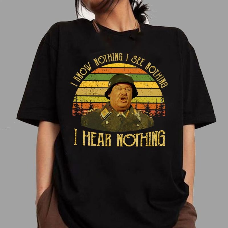 I Know Nothing See Hear Vintage Movie Quote Hogan'S - Adult & Kids T-Shirts, Sweatshirts & Hoodies apparel design preview 1