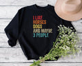 I Like Horses Dogs Maybe 3 People Horse Lover Mom - Adult & Kids T-Shirts, Sweatshirts & Hoodies apparel design preview 1