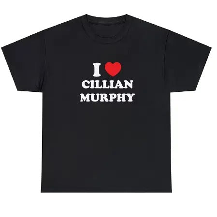 I Love Cillian Murphy Cotton Clothes Boyfriend Female - Adult & Kids T-Shirts, Sweatshirts & Hoodies apparel design preview 1