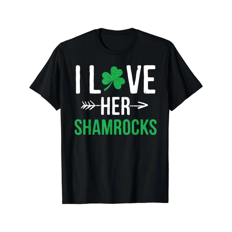 I Love Her Shamrocks St Patrick'S Day Couples Made - Adult & Kids T-Shirts, Sweatshirts & Hoodies apparel design preview 1
