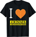 I Love Jesus Waffle Heart Funny Christian Breakfast - Adult & Kids T-Shirts, Sweatshirts & Hoodies apparel design preview 1