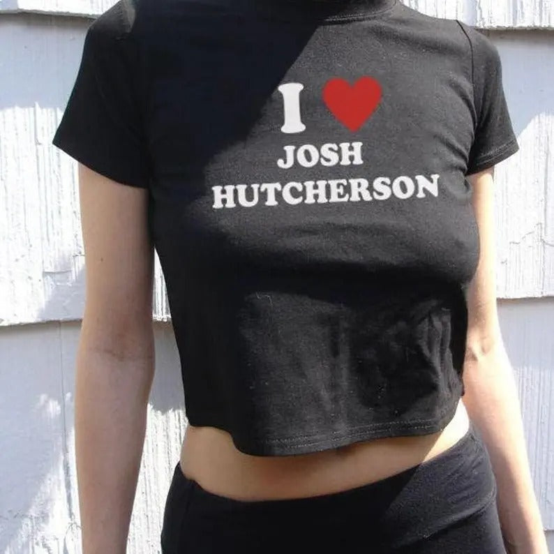 I Love Josh Hutcherson Movie TV Actor Heart 90s - Adult & Kids T-Shirts, Sweatshirts & Hoodies apparel design preview 1