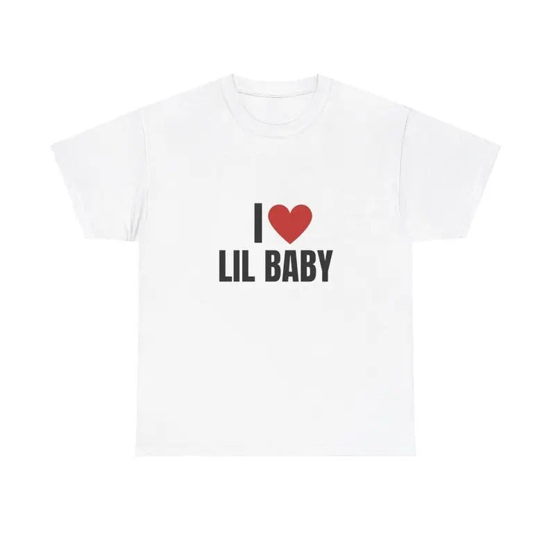I Love Lil Baby Heavy Him Her Menswear Cotton Classic - Adult & Kids T-Shirts, Sweatshirts & Hoodies apparel design preview 1