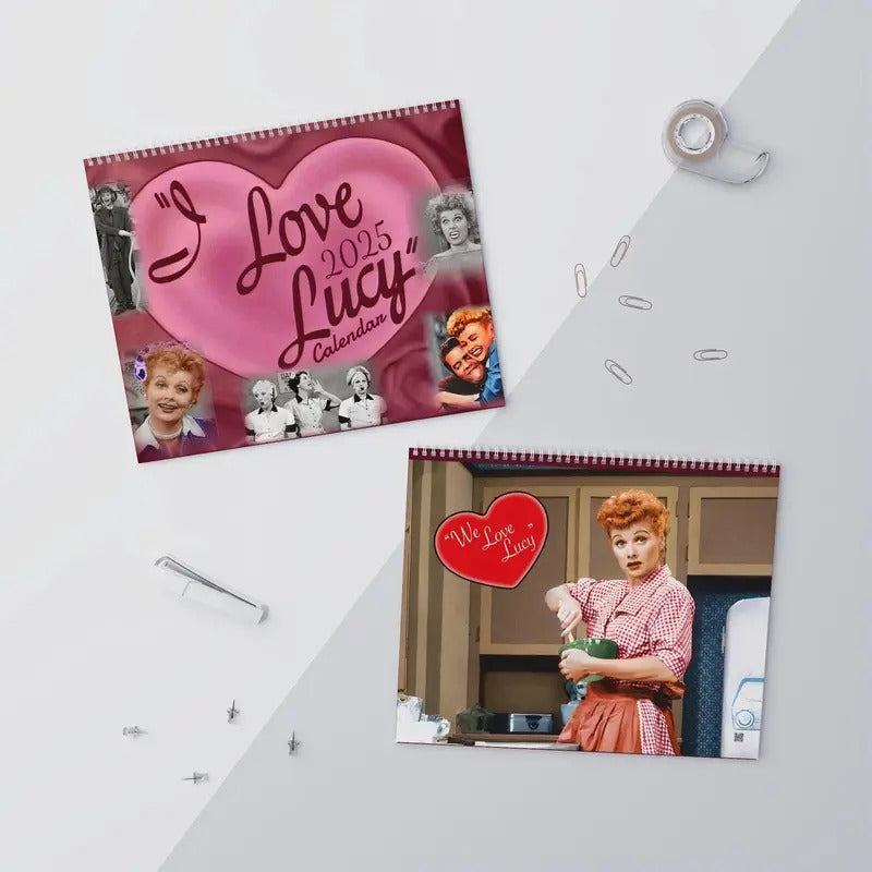 I Love Lucy 2025 Classic Wall Calendar 2 Size Options - Adult & Kids T-Shirts, Sweatshirts & Hoodies apparel design preview 1