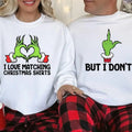 I Love Matching But Don' Couple Green Monster Xmas - Adult & Kids T-Shirts, Sweatshirts & Hoodies apparel design preview 1