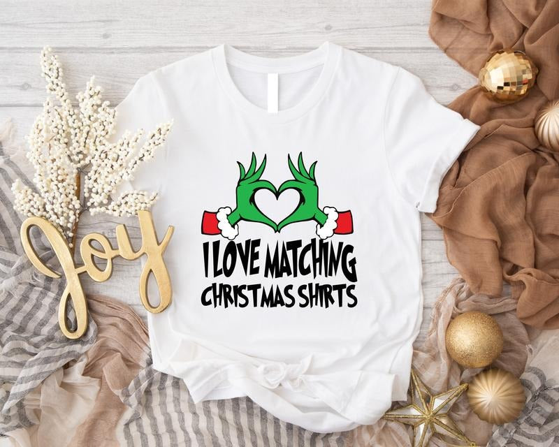 I Love Matching Funny Group Couples Xmas Family Lover - Adult & Kids T-Shirts, Sweatshirts & Hoodies apparel design preview 1